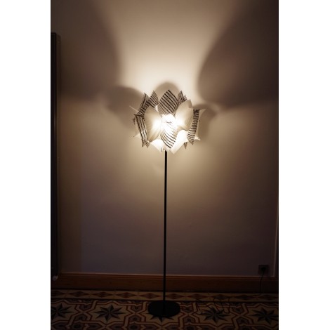 Lampadaire Design Hortensia en voile de bateau