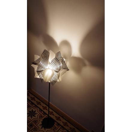 Lampadaire Design Hortensia en voile de bateau