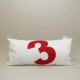 Coussin en voile de bateau 45 cm X 90 cm N° 3 rouge