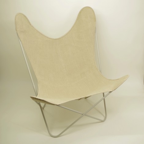 Fauteuil AA Butterfly assise lin naturel