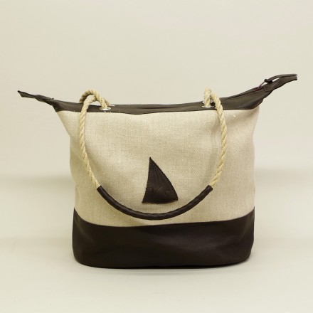 Sac a main Kristel lin et cuir