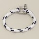 Bracelet en cordage marin Hoël Blanc Marine manille inox