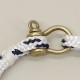 Bracelet en cordage marin Hoël Blanc Marine manille laiton