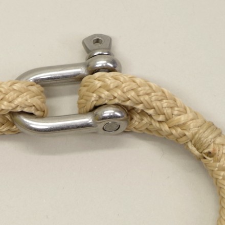 Bracelet Hoël en cordage Sable inox