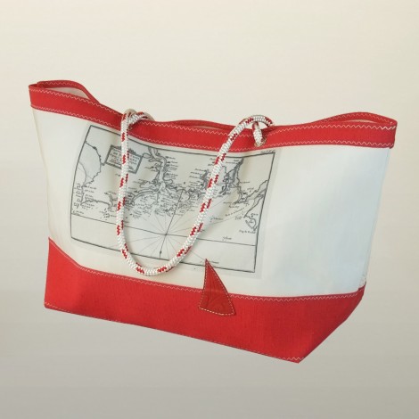 Cabas Ketty en voile de bateau carte ancienne