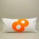 Coussin en voile de bateau 45 cm X 90 cm N° 8 orange