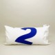 Coussin en voile de bateau 45 cm X 90 cm N° 2 bleu