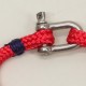 Bracelet Hoël cordage rouge manille inox