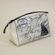 Trousse de toilette M en voile de bateau carte rade Brest