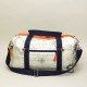 Sac de Sport Voile et Cuir Orange