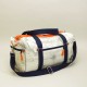 Sac de Sport Voile et Cuir Orange