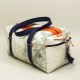 Sac de Sport Voile et Cuir Orange