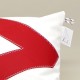 Coussin en voile de bateau 40 X 50 N° 7 rouge