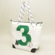 Cabas Ketty Vintage 3 Vert en voile de bateau