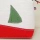 Trousse de Toilette L Blanc Rouge Logo Vert