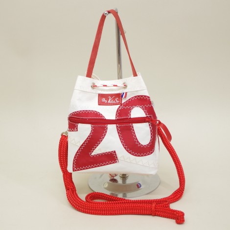 Sac seau Mel Vintage 20 Rouge en voile de bateau