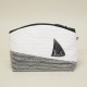 Trousse de Toilette Blanche Carbone L en voile de bateau