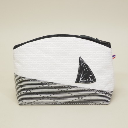 Trousse de Toilette Blanche Carbone L en voile de bateau