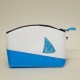 Trousse de Toilette L Turquoise en voile de bateau