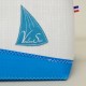 Trousse de Toilette L Turquoise en voile de bateau