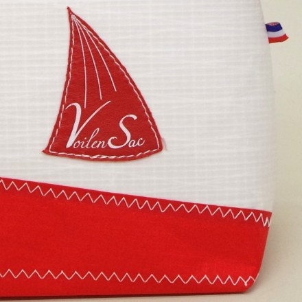 Trousse de Toilette L Rouge en voile de bateau