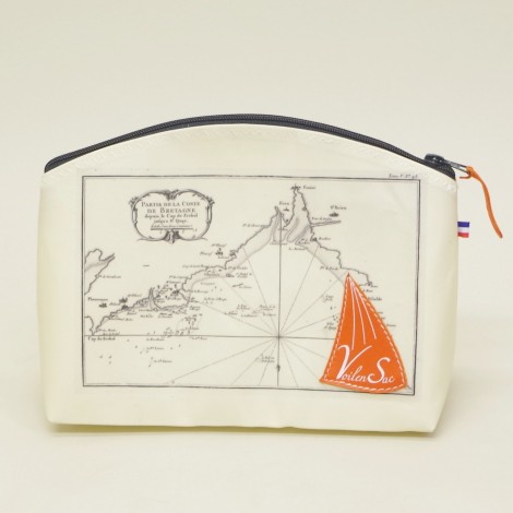 Trousse de toilette L carte marine bretagne