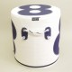 Pouf Sylvain en voile de bateau