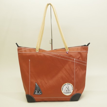 Cabas Ketty Burgundy en voile de bateau