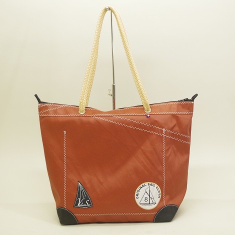 Cabas Ketty Burgundy en voile de bateau